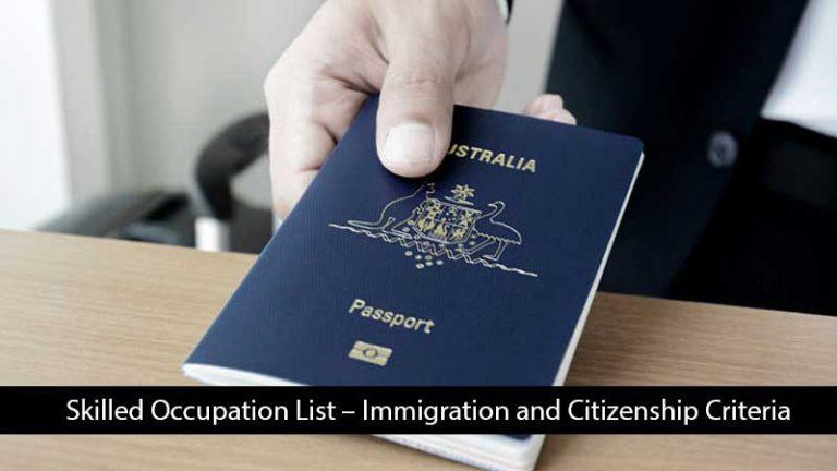 Skilled Occupation List – Immigration and Citizenship Criteria